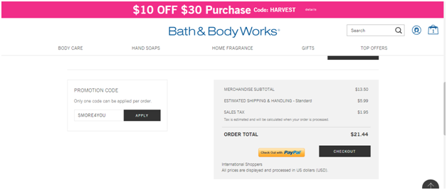 Bath and Body Works Coupon